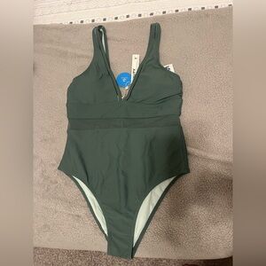 Cupshe Deep Green One-Piece Swimsuit
